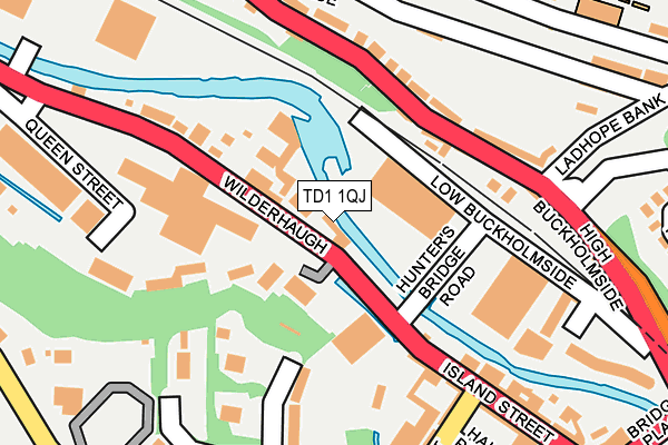 TD1 1QJ map - OS OpenMap – Local (Ordnance Survey) TD1 1QJ map - OS OpenMap – Local (Ordnance Survey)