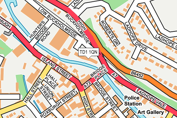 TD1 1QN map - OS OpenMap – Local (Ordnance Survey) TD1 1QN map - OS OpenMap – Local (Ordnance Survey)