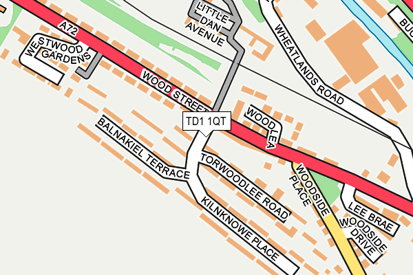 TD1 1QT map - OS OpenMap – Local (Ordnance Survey) TD1 1QT map - OS OpenMap – Local (Ordnance Survey)