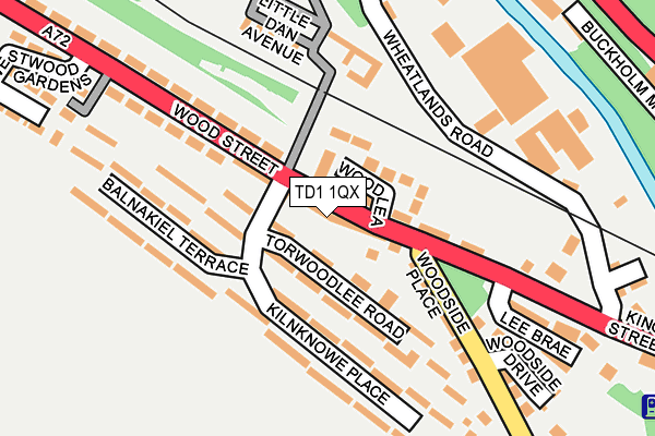 TD1 1QX map - OS OpenMap – Local (Ordnance Survey) TD1 1QX map - OS OpenMap – Local (Ordnance Survey)