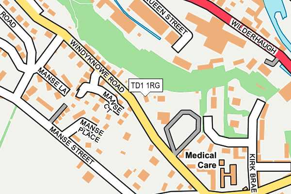 TD1 1RG map - OS OpenMap – Local (Ordnance Survey) TD1 1RG map - OS OpenMap – Local (Ordnance Survey)