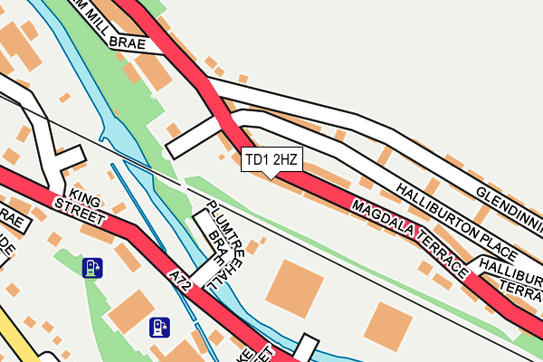 TD1 2HZ map - OS OpenMap – Local (Ordnance Survey) TD1 2HZ map - OS OpenMap – Local (Ordnance Survey)