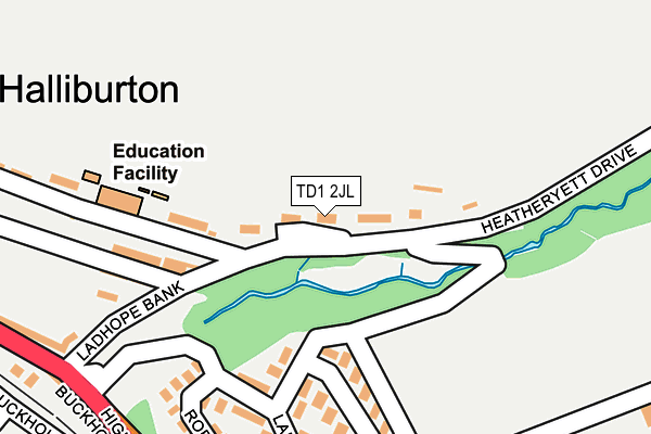 TD1 2JL map - OS OpenMap – Local (Ordnance Survey) TD1 2JL map - OS OpenMap – Local (Ordnance Survey)