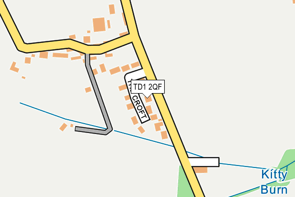 TD1 2QF map - OS OpenMap – Local (Ordnance Survey) TD1 2QF map - OS OpenMap – Local (Ordnance Survey)