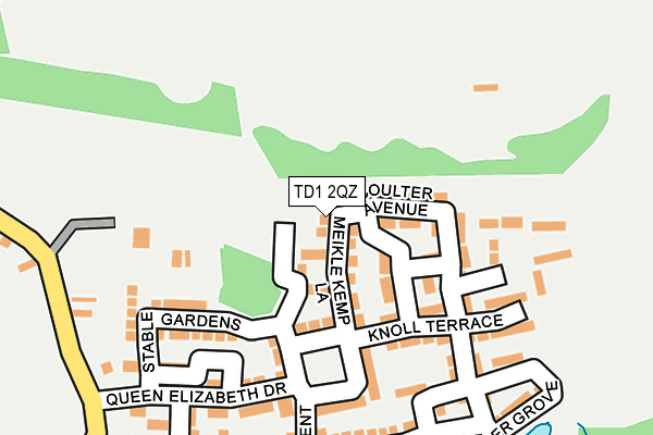 TD1 2QZ map - OS OpenMap – Local (Ordnance Survey)