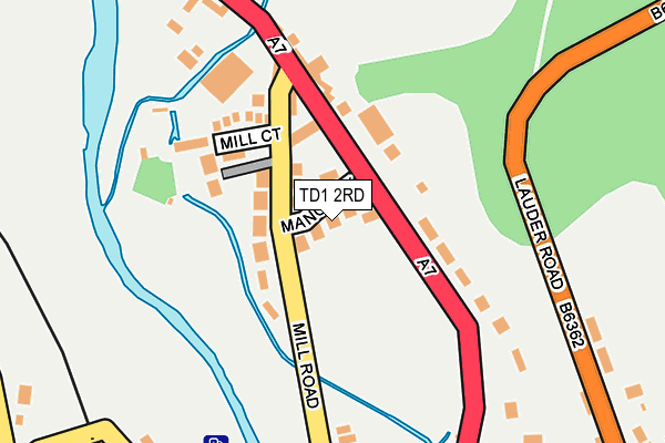 TD1 2RD map - OS OpenMap – Local (Ordnance Survey) TD1 2RD map - OS OpenMap – Local (Ordnance Survey)