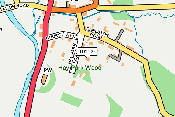 TD1 2SF map - OS OpenMap – Local (Ordnance Survey) TD1 2SF map - OS OpenMap – Local (Ordnance Survey)