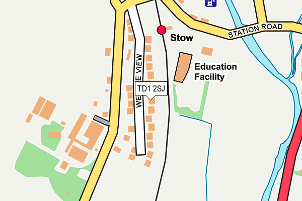 TD1 2SJ map - OS OpenMap – Local (Ordnance Survey) TD1 2SJ map - OS OpenMap – Local (Ordnance Survey)