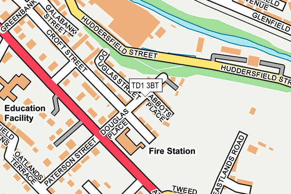 TD1 3BT map - OS OpenMap – Local (Ordnance Survey) TD1 3BT map - OS OpenMap – Local (Ordnance Survey)