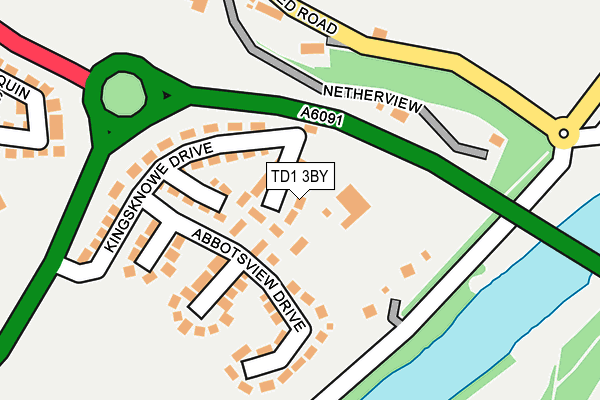 TD1 3BY map - OS OpenMap – Local (Ordnance Survey) TD1 3BY map - OS OpenMap – Local (Ordnance Survey)