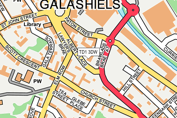 TD1 3DW map - OS OpenMap – Local (Ordnance Survey) TD1 3DW map - OS OpenMap – Local (Ordnance Survey)