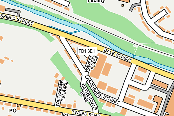 TD1 3EH map - OS OpenMap – Local (Ordnance Survey) TD1 3EH map - OS OpenMap – Local (Ordnance Survey)
