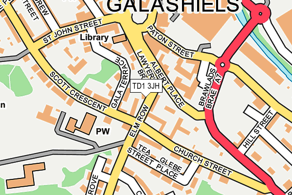 TD1 3JH map - OS OpenMap – Local (Ordnance Survey) TD1 3JH map - OS OpenMap – Local (Ordnance Survey)