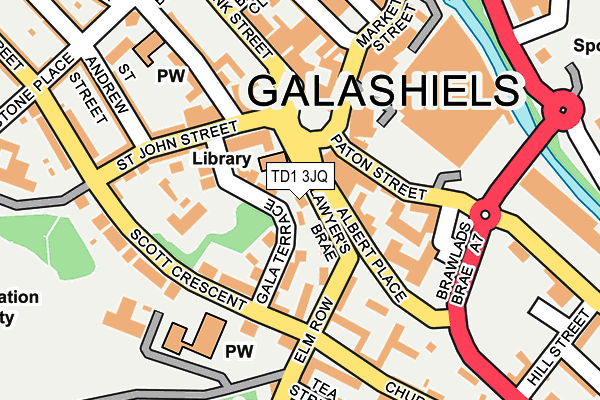 TD1 3JQ map - OS OpenMap – Local (Ordnance Survey) TD1 3JQ map - OS OpenMap – Local (Ordnance Survey)