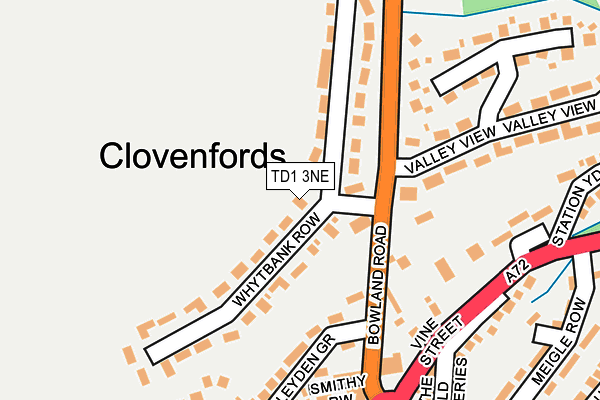 TD1 3NE map - OS OpenMap – Local (Ordnance Survey) TD1 3NE map - OS OpenMap – Local (Ordnance Survey)