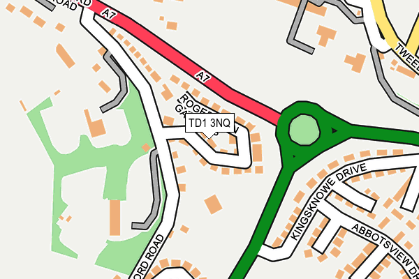 TD1 3NQ map - OS OpenMap – Local (Ordnance Survey) TD1 3NQ map - OS OpenMap – Local (Ordnance Survey)