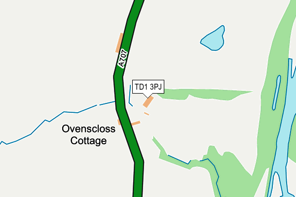TD1 3PJ map - OS OpenMap – Local (Ordnance Survey) TD1 3PJ map - OS OpenMap – Local (Ordnance Survey)