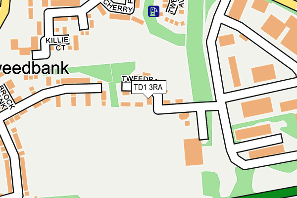 TD1 3RA map - OS OpenMap – Local (Ordnance Survey)