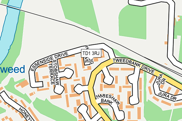 TD1 3RJ map - OS OpenMap – Local (Ordnance Survey) TD1 3RJ map - OS OpenMap – Local (Ordnance Survey)