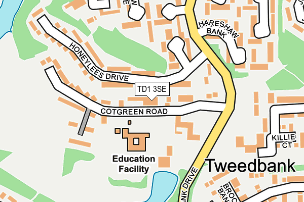 TD1 3SE map - OS OpenMap – Local (Ordnance Survey) TD1 3SE map - OS OpenMap – Local (Ordnance Survey)