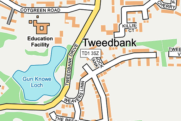 TD1 3SZ map - OS OpenMap – Local (Ordnance Survey) TD1 3SZ map - OS OpenMap – Local (Ordnance Survey)