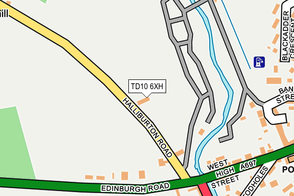 TD10 6XH map - OS OpenMap – Local (Ordnance Survey) TD10 6XH map - OS OpenMap – Local (Ordnance Survey)