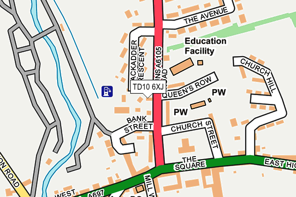 TD10 6XJ map - OS OpenMap – Local (Ordnance Survey) TD10 6XJ map - OS OpenMap – Local (Ordnance Survey)