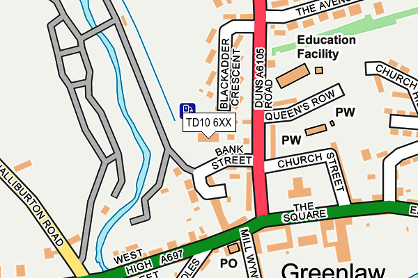 TD10 6XX map - OS OpenMap – Local (Ordnance Survey) TD10 6XX map - OS OpenMap – Local (Ordnance Survey)