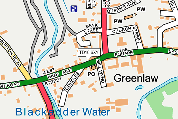 TD10 6XY map - OS OpenMap – Local (Ordnance Survey) TD10 6XY map - OS OpenMap – Local (Ordnance Survey)