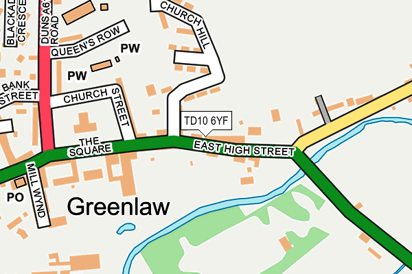 TD10 6YF map - OS OpenMap – Local (Ordnance Survey) TD10 6YF map - OS OpenMap – Local (Ordnance Survey)