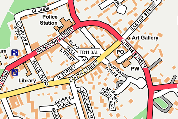 TD11 3AL map - OS OpenMap – Local (Ordnance Survey) TD11 3AL map - OS OpenMap – Local (Ordnance Survey)