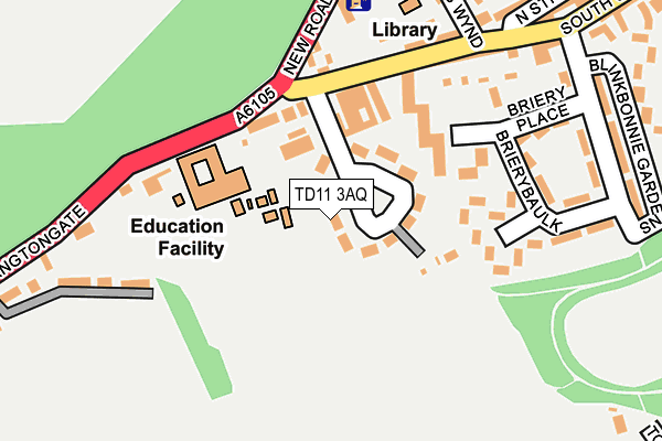TD11 3AQ map - OS OpenMap – Local (Ordnance Survey) TD11 3AQ map - OS OpenMap – Local (Ordnance Survey)