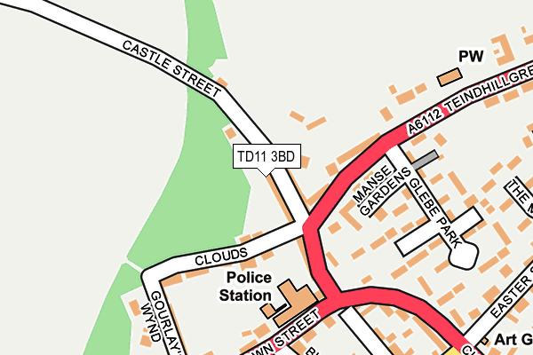 TD11 3BD map - OS OpenMap – Local (Ordnance Survey)