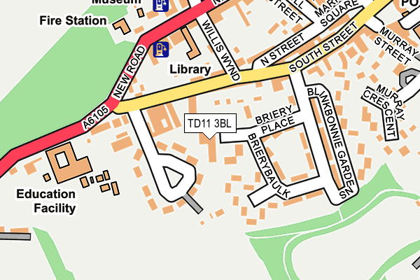 TD11 3BL map - OS OpenMap – Local (Ordnance Survey) TD11 3BL map - OS OpenMap – Local (Ordnance Survey)