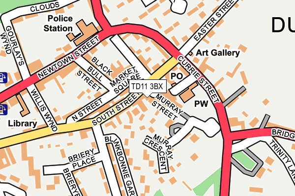 TD11 3BX map - OS OpenMap – Local (Ordnance Survey) TD11 3BX map - OS OpenMap – Local (Ordnance Survey)