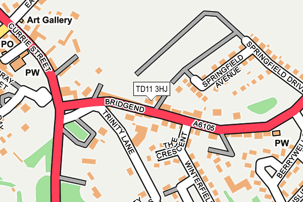 TD11 3HJ map - OS OpenMap – Local (Ordnance Survey) TD11 3HJ map - OS OpenMap – Local (Ordnance Survey)