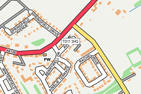 TD11 3HQ map - OS OpenMap – Local (Ordnance Survey) TD11 3HQ map - OS OpenMap – Local (Ordnance Survey)