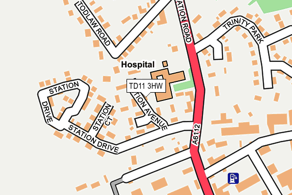 TD11 3HW map - OS OpenMap – Local (Ordnance Survey) TD11 3HW map - OS OpenMap – Local (Ordnance Survey)