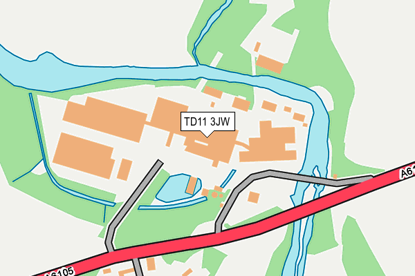 TD11 3JW map - OS OpenMap – Local (Ordnance Survey) TD11 3JW map - OS OpenMap – Local (Ordnance Survey)