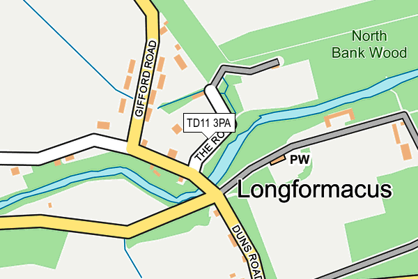 TD11 3PA map - OS OpenMap – Local (Ordnance Survey) TD11 3PA map - OS OpenMap – Local (Ordnance Survey)