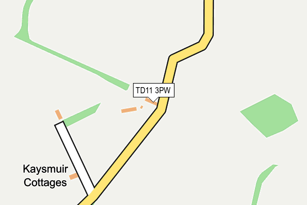 TD11 3PW map - OS OpenMap – Local (Ordnance Survey) TD11 3PW map - OS OpenMap – Local (Ordnance Survey)
