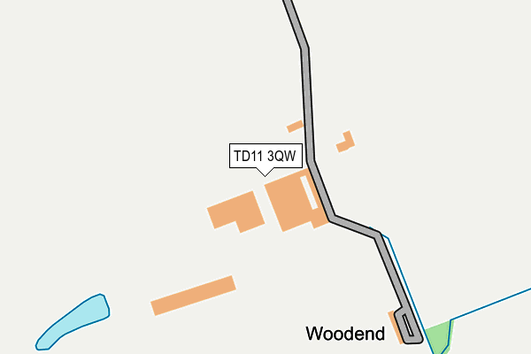 TD11 3QW map - OS OpenMap – Local (Ordnance Survey) TD11 3QW map - OS OpenMap – Local (Ordnance Survey)