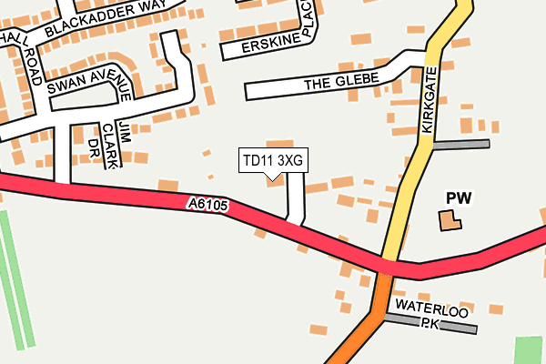 TD11 3XG map - OS OpenMap – Local (Ordnance Survey) TD11 3XG map - OS OpenMap – Local (Ordnance Survey)