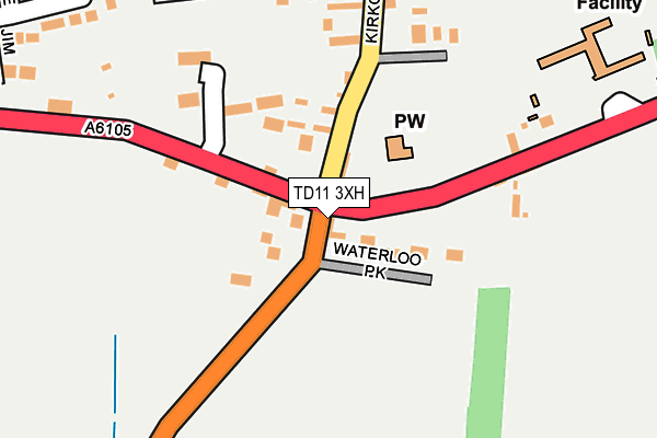 TD11 3XH map - OS OpenMap – Local (Ordnance Survey) TD11 3XH map - OS OpenMap – Local (Ordnance Survey)