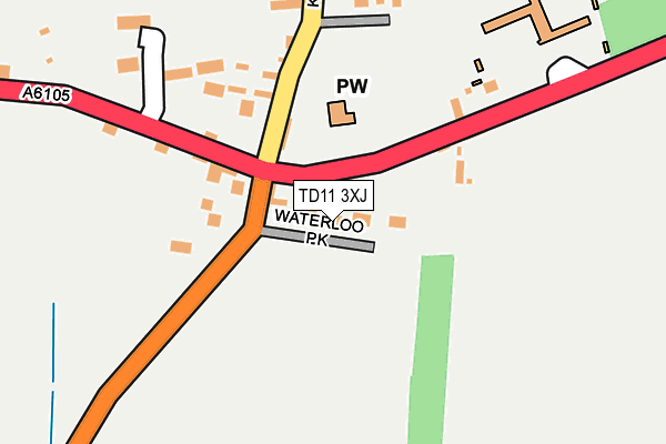 TD11 3XJ map - OS OpenMap – Local (Ordnance Survey) TD11 3XJ map - OS OpenMap – Local (Ordnance Survey)