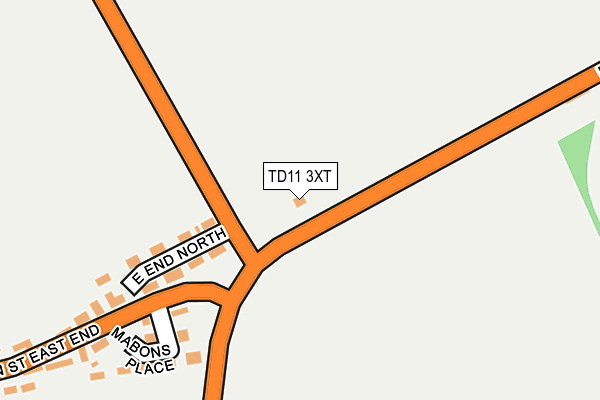 TD11 3XT map - OS OpenMap – Local (Ordnance Survey) TD11 3XT map - OS OpenMap – Local (Ordnance Survey)