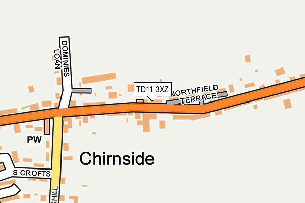TD11 3XZ map - OS OpenMap – Local (Ordnance Survey) TD11 3XZ map - OS OpenMap – Local (Ordnance Survey)