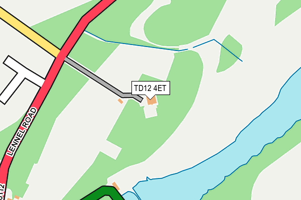 TD12 4ET map - OS OpenMap – Local (Ordnance Survey) TD12 4ET map - OS OpenMap – Local (Ordnance Survey)