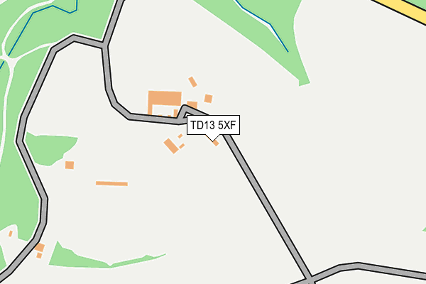 TD13 5XF map - OS OpenMap – Local (Ordnance Survey) TD13 5XF map - OS OpenMap – Local (Ordnance Survey)