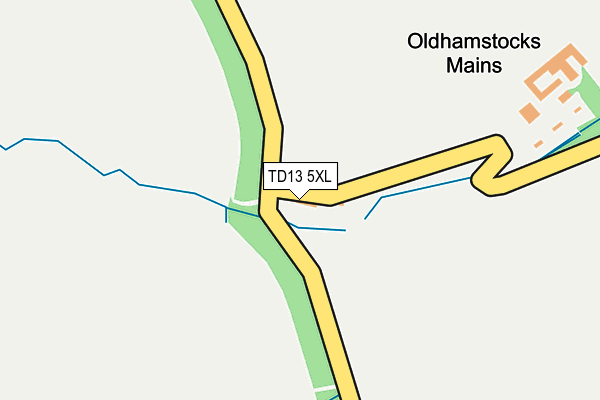 TD13 5XL map - OS OpenMap – Local (Ordnance Survey)